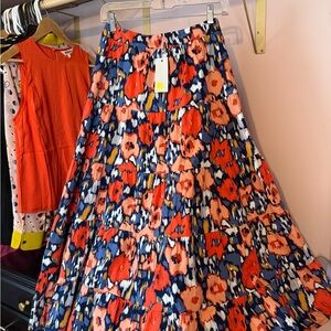 Boden Vibrant Floral Maxi Skirt